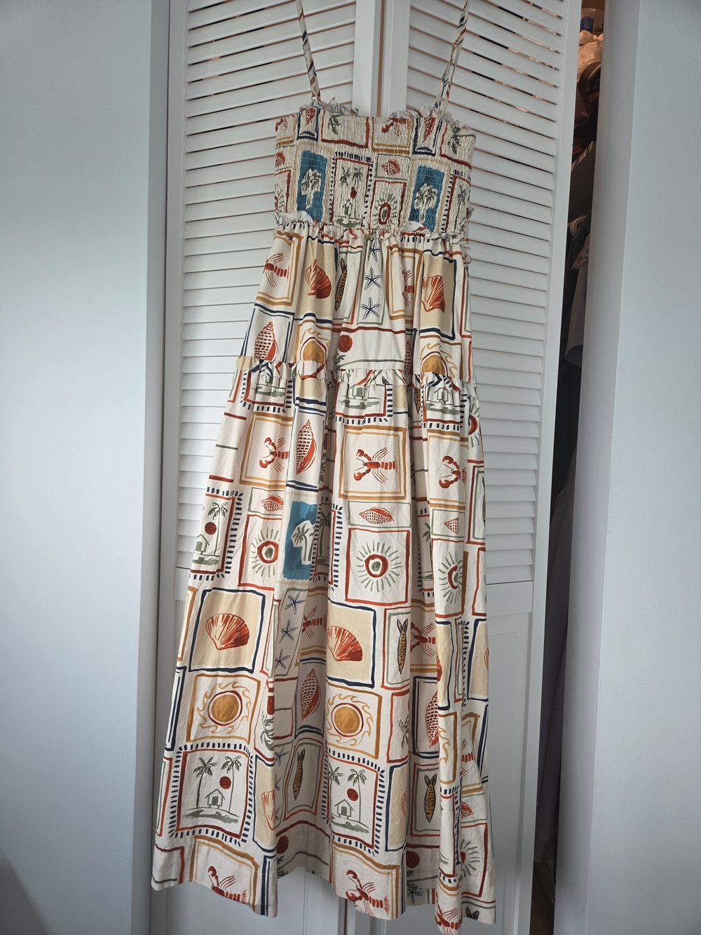 Petal & Pup Hana Cream Maxi Dress with Sardinia Print - Picture 8 of 10